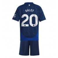 Camisa de Futebol Manchester United Diogo Dalot #20 Equipamento Secundário Infantil 2024-25 Manga Curta (+ Calças curtas)